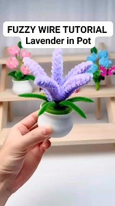 15K views · 256 reactions | Fuzzy Wire Flower Tutorial (Lavender in Pot) #fuzzywireflower #pipecleanerflowers #tutorial #tutorialsvideos #flowers #flowermaking #lavender #reelsvideoシ #reelsviralシ #trendingreelsvideo #trendingvideo #trendingnow #viralvideo | It's all about Arts | Facebook