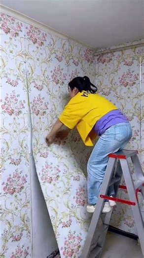 Wallpaper installations For Drawing room How to install Wallpaper #shortfeed