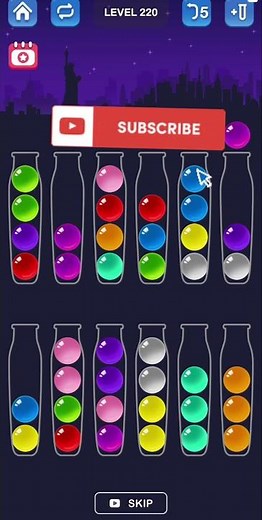 Ball sort puzzle level 220 #ytshorts