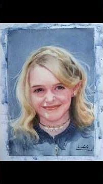Watercolor portrait painting tutorial - a blonde girl