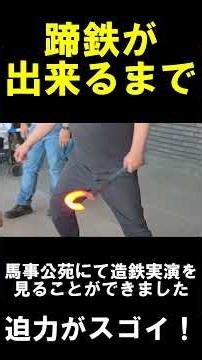 【鮮やか】目の前で蹄鉄が出来上がっていく…！ #shorts #蹄鉄 #競馬 #馬事公苑 #馬 #サラブレッド #馬術