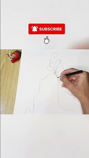 How to Draw a Beautiful Dress | Fashion Sketch for Beginners#shorts
