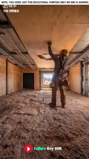 The poor man's dream of building a house inside a rock😱 #facts #ytshorts