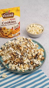 Popcorn cookies Chunks 3 chocolats ! Apportez une touche d’originalité à vos soirées popcorn avec Vahiné ! 🍪🍿 #vahiné #dessert #popcorn | Chefclub