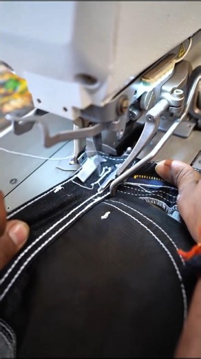 Denim Jeans Elate Making Machine | Jeans front Elate Stitching | Jeans Stitching Tutorial #ytshorts