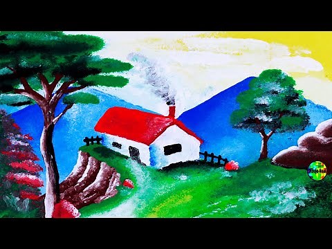 PAISAJE DE COMO PINTAR CON TEMPERAS