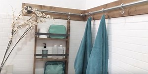 DIY Industrial Pipe Shelf Is Perfect for Small Spaces