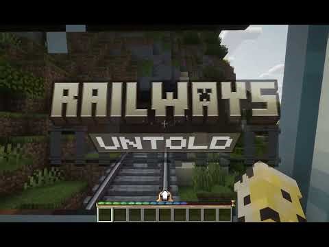 Railways Untold update 1.1.4 - Minecraft infinite procedural Create train track.