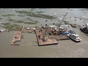 8-29-2020 Cameron, La before and after aerials Hurricane Laura