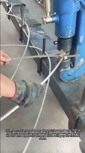 Insane Skills Making Steel Cable Fence #worker #process #mesh #skills #factory