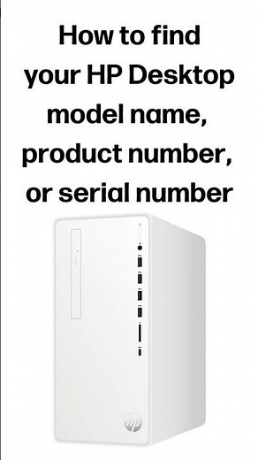 How to find your HP Desktop model name, product number, or serial number #shorts