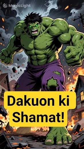 Hulk vs Gaon ke Daku! 🟢🚜 #Shorts
