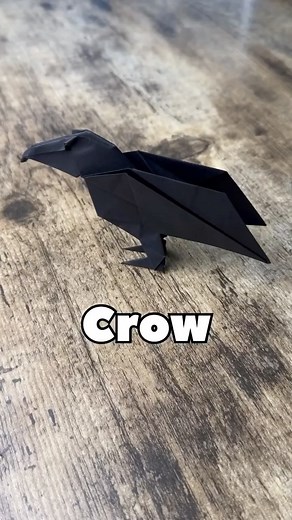Origami World on Instagram: "Origami Crow Tutorial #crow #halloween #origami #origamitutorial #papercraft"