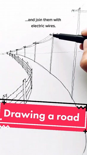 #tutorial #draw a #road . #parati #foryou #foryoupage #art