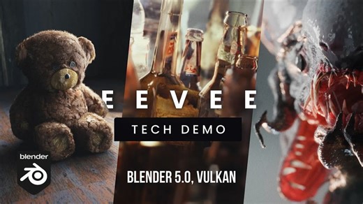 Blender 5.0 EEVEE 演示：Vulkan 渲染效果震撼