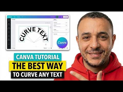 How to curve text on Canva