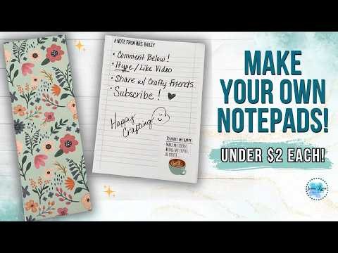 ✨DIY Tear-Off Notepads | Easy Handmade Gift You Can Make at Home✨