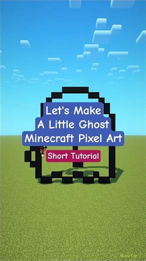 Halloween Little Ghost👻 - Minecraft Pixel Art | Short Build Tutorial