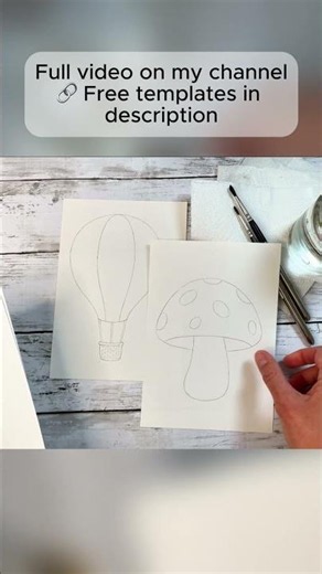 Easy watercolour for beginners 🎨 Free template pack #shorts