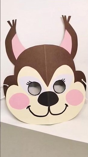 🐿️ How to Make a Squirrel Mask from Colored Paper | Easy DIY Kids Craft 🎭✨