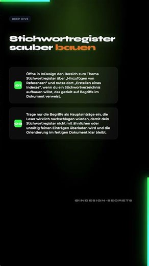 Hauptbegriffe im InDesign-Stichwortregister richtig anlegen