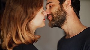 Couple kissing and hugging