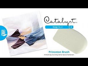 Abstract Painting Demonstration Using a Princeton Catalyst Wedge No 6