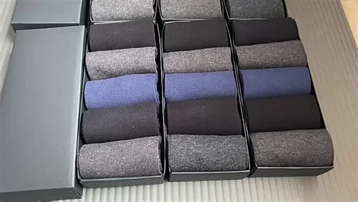 Mens Dress Socks Business Casual Solid Pattern Cotton Crew Sock