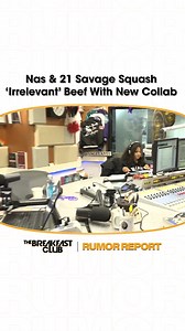 🚨 Rumor Report: Salute to #Nas & #21Savage hashing it out on the beat! Tap in 🔊 . Follow @breakfastclubam 🔥 | Breakfast Club