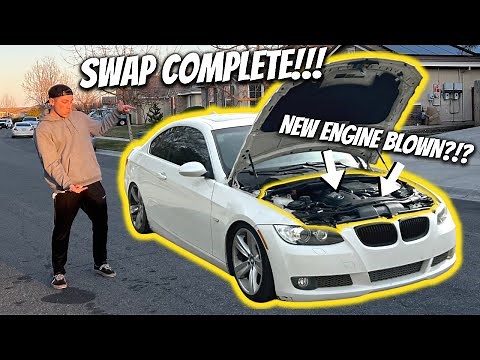 COMPLETE ENGINE SWAP ON MY BMW E92 335I!!! (N54)
