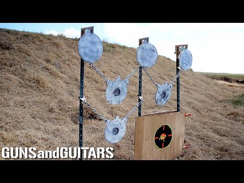 Best BUDGET FRIENDLY and COMPACT Steel Target System (ST7 Superlock T-post AR500 gongs)