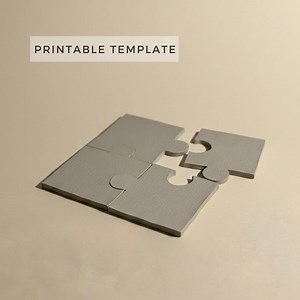 Puzzle Coaster Set Template: DIY Slab Building Pottery (printable PDF Download A4 Size) - Etsy