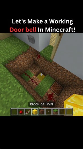 Working Door bell In Minecraft 🔔 | Viral build hacks | #shorts #viral #minecraft