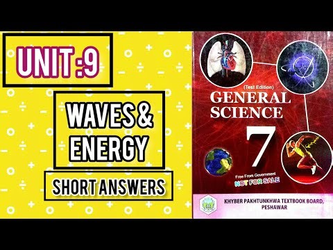 Class 7 General Science Unit 9 Waves & Energy Short Questions KP 2022|Lollipop of Knowledge