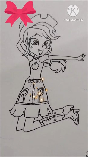 Drawing Applejack 🍎 #Equestriagirls #Drawing #youtubeshorts #easydrawing #NavArtStudio