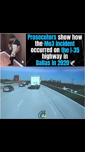 Rap Gangsta on Instagram: "Prosecutors show how the Mo3 incident occurred on the I-35 highway in Dallas in 2020 ️"