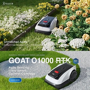 Introducing the ECOVACS GOAT O1000 RTK - the ultimate smart choice for complex yard layouts! 🌿 With an outstanding 2.3-foot extreme path passability, TruEdge technology, and LiDAR-enhanced RTK navigation, this advanced robot mower guarantees precise, stable mowing for optimal coverage. 🏡 Plus, with automated mapping and wire-free set-up, enjoy a hands-free journey to a perfectly manicured lawn! 🚜✨ #ECOVACSGOATO1000RTK #SmartLawnCare #RevolutionaryTechnology | ECOVACS ROBOTICS