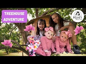 TREEHOUSE MAKEOVER with REBORN TODDLER TWINS and a NEW FRIEND