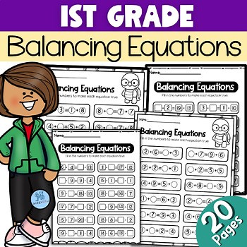 Balancing Equations 1st Grade | Math Worksheet