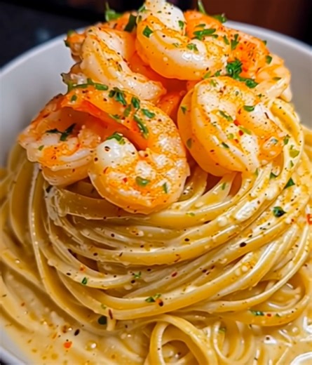 Garlic Butter Shrimp Linguine Rich, garlicky, and buttery-smooth...