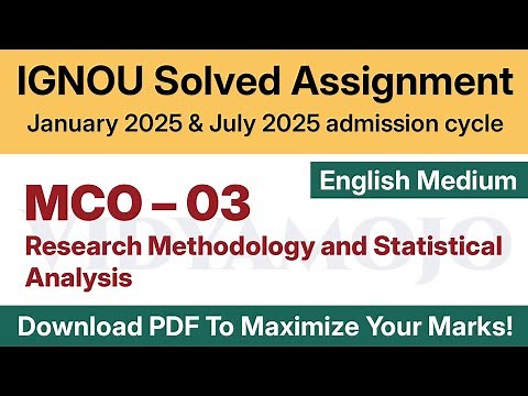 IGNOU MCO 03 Solved Assignment 2025 English Medium PDF Download | IGNOU MCom 2nd Semester