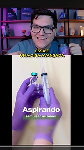 Isso aqui é dica avançada — e mostra que você trabalha com agilidade de verdade. Sabe quando você conecta a seringa no frasco, tenta aspirar… e o líquido volta sozinho? Não é “mão fraca”. É vácuo e pressão mal equilibrada. ✅ O jeito certo é simples: equilibrar as pressões. Você puxa ar ambiente na seringa na mesma quantidade que quer aspirar do frasco e injeta esse ar no frasco. Isso reduz o vácuo e faz o frasco parar de “roubar” o volume de volta. Mas presta atenção em dois detalhes que ferram 