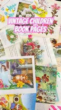 Vintage children book pages spotlight 🤩 #junkjournal #junkjournalkit #junkjournalsupplies