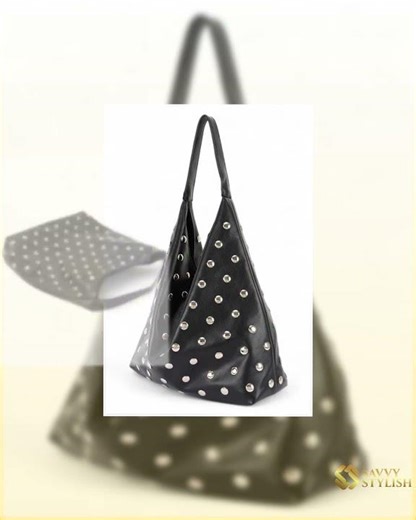 Shiny Studs Oversize Hobo Bag