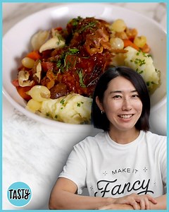 45K views · 161 reactions | Rie is challenged to upgrade Costco's iconic Rotisserie Chicken into a fancy five-star meal! | Tasty | Facebook