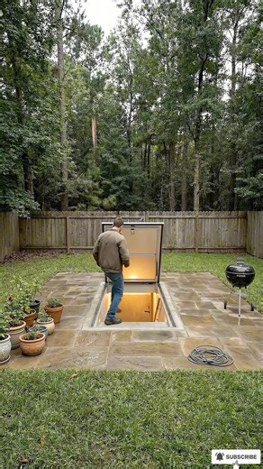 I built a secret bunker right in my backyard #hiddensecret #bunkerbuild