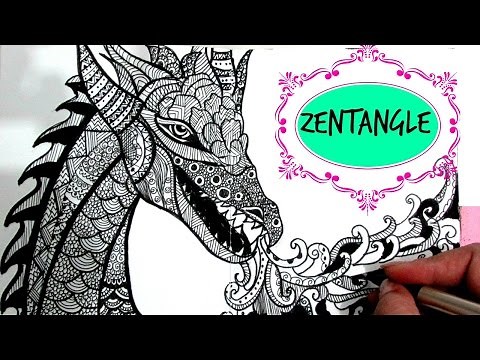 Draw a Dragon // Zentangle//