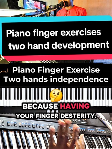 Piano finger exercises, two hands independent development. #practice #beginner #musicians #pianolesson @Learnmusicwithmeda