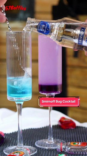 Follow us on Instagram 🙂 -> ~20ml Smirnoff Vodka -> Bug Alcoholic Shooter -> Smirnoff Spirit Cooler# @smirnoffsa #57Bottles #Smirnoff #smirnoffvodka #cocktails #BugAlcohol #bugalcoholicshooter