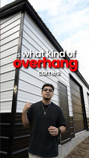 What overhang comes with our metal buildings? #steelbuilding #metalbuilding #barndo #construction